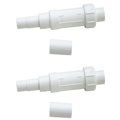 LESSO 1/2 inch PVC Pipe Repair Kit, 1/2" PVC Repair Coupling for Broken or Cracked In-Ground Pipes, SCH40 White(2 Sets)