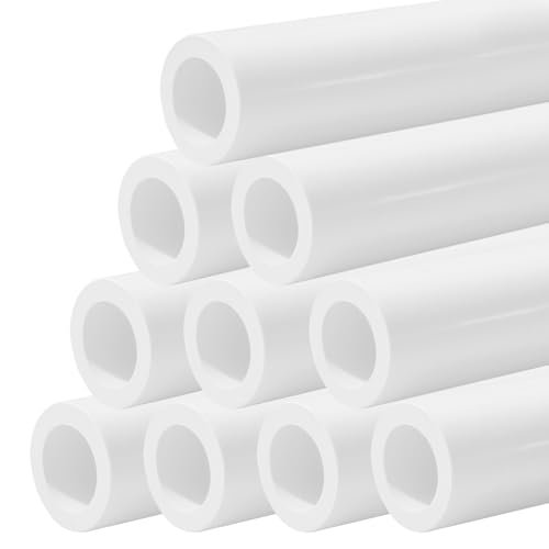 LESSO 10 PCS 1/2" PVC Pipe Furniture Grade, 3.28 FT feet DIY PVC Projects Set for Spring, Home, Greenhouse, Garden, Farm, Workshop, Summer, Sch.40 White [40" x 10 Pack]