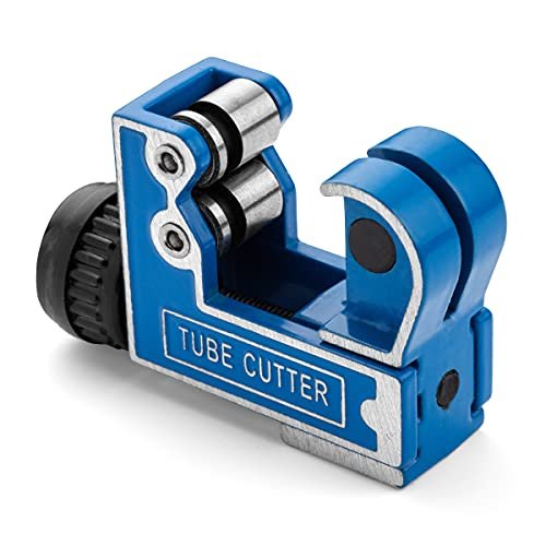 Loreso Copper Pipe Tubing Cutter - Mini Tube Cutter for 1/8" 1/4" 1/2" to 1 1/8" Inches For Copper Brass Aluminum & Thin Stainless Steel Pipes (3-28mm) OD- Mini
