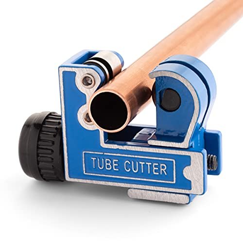 Loreso Copper Pipe Tubing Cutter - Mini Tube Cutter for 1/8" 1/4" 1/2" to 1 1/8" Inches For Copper Brass Aluminum & Thin Stainless Steel Pipes (3-28mm) OD- Mini