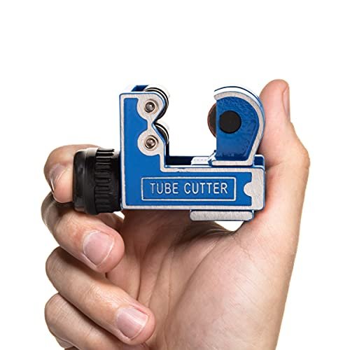 Loreso Copper Pipe Tubing Cutter - Mini Tube Cutter for 1/8" 1/4" 1/2" to 1 1/8" Inches For Copper Brass Aluminum & Thin Stainless Steel Pipes (3-28mm) OD- Mini