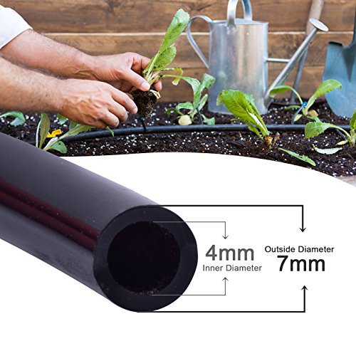 MIXC 1/4 Inch Blank Distribution Tubing Drip Irrigation Hose, 50ft Roll