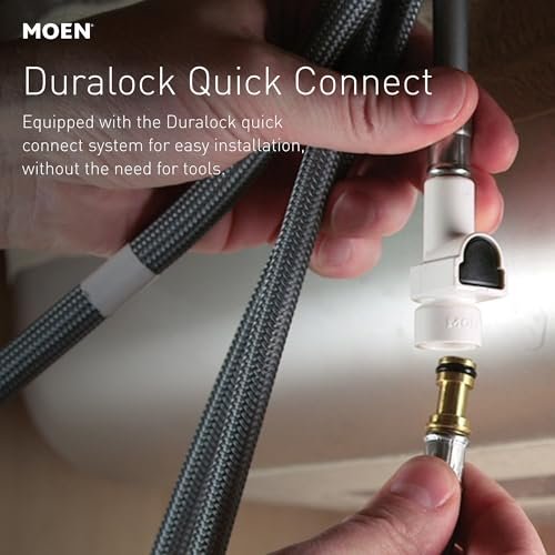 Moen 87801SRS Conneaut One Handle Pulldown Kitchen Sink Faucet with Reflex Docking and Power Clean, Spot Resist Stainless