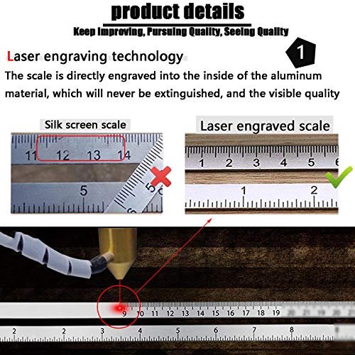 Multi Angle Measuring Ruler,12-Sided Angle Measurement,Tile Holes Measure Ruler with 3-Holes Positioning Apertures,Upgrade Multi Angle Ruler/Metal/Black