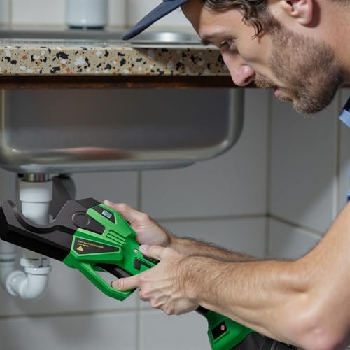 NEXON Electric PVC Pipe Cutter, Cuts up to1-1/2",18V Cordless Ratcheting Pipe Shear with LCD Display & Rechargeable Battery, Plastic Pipe Cutter, PEX Pipe Cutter, PVC Cutter Tool, PVC Ratchet Cutter