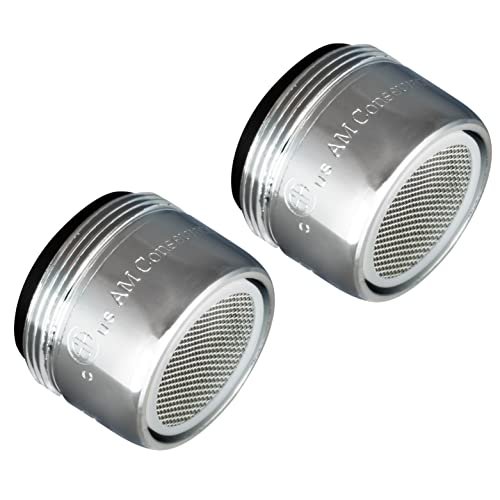 Niagara Conservation 1.5 GPM 0.9-in. Pressure-Compensating Standard Bubble-Spray Faucet Aerator in Chrome, 2-Pack FA012CPB1-WS-2 | CA Compliant Bathroom Sink Faucet and Kitchen Sink Aerator