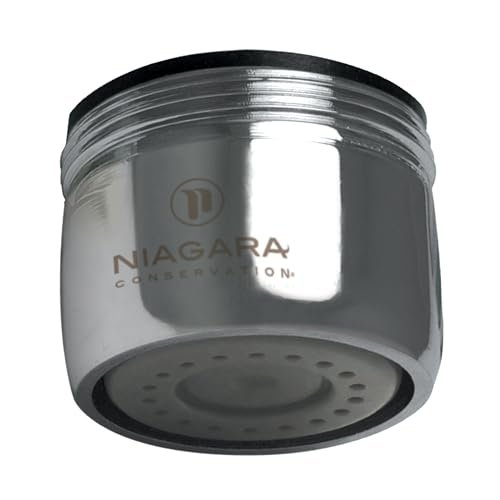 Niagara Conservation N3205N-PC-TU 1-Spray 0.5 GPM .94-in. Pressure-Compensating Needle-Spray Faucet Aerator Chrome, 6-Pack | Bathroom Sink and Kitchen Sink Aerator for Home Improvement