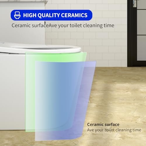 One Piece Toilets, Tankless Toilet, Modern Bathroom Toilets Bowl, Updated PP Lids & Dual 1.0/1.28 GPF Foot Sensor Power Flush, 18 inch Comfort ADA Height Soft Closing Seat, 12" Rough-in, CEC Certified