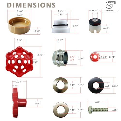 Outdoor Faucet Repair Kit,Universal ASSE 1019-A Vacuum Breaker Outside Faucet Repair Kit,Hose Bib Spigot Repair Kit for Anti-Siphon Frost-Free Sillcock Valves,Vacuum Breaker Replacement Kit
