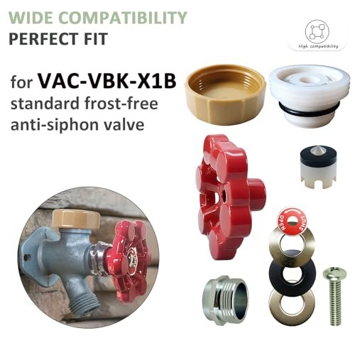 Outdoor Faucet Repair Kit,Universal ASSE 1019-A Vacuum Breaker Outside Faucet Repair Kit,Hose Bib Spigot Repair Kit for Anti-Siphon Frost-Free Sillcock Valves,Vacuum Breaker Replacement Kit