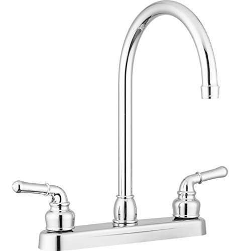 Pacific Bay Lynden Modern High Arc Kitchen Sink Faucet - Metallic Plating Over ABS Plastic - (Polished Chrome)