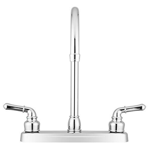 Pacific Bay Lynden Modern High Arc Kitchen Sink Faucet - Metallic Plating Over ABS Plastic - (Polished Chrome)