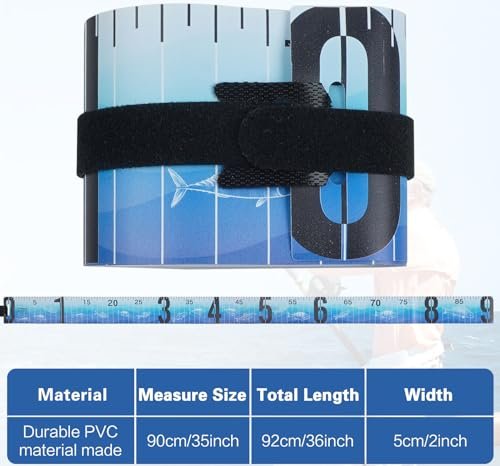 Pack of 1 Foldable Fishing Tape Measure Waterproof Fishing Length Ruler Measurement Tool