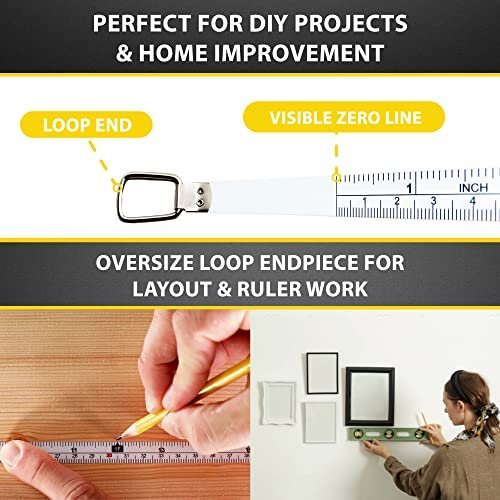 Perfect Pi Diameter Circumference Tape Measure - Imperial and Metric Tape Measure 1/2-inch by 12ft / 3.5m - Use for Measuring Cylindrical Objects - (Pipe Tape, Tree Tape) Model DCT121