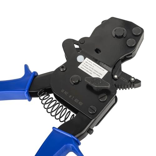 PEX Ratchet Cinch Clamp Tool for Stainless Steel Clamp Rings, One-Hand Ratchet Design Crimper Tool from 3/8", 1/2", 3/4", 5/8" and 1", ASTM2098