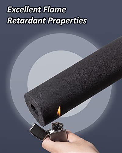 Pipe Insulation Foam Tube - 6FT 1-1/8" Foam Tubing for AC Unit, Guitar Stands, Exercise Machine Handle and Roof Rack
