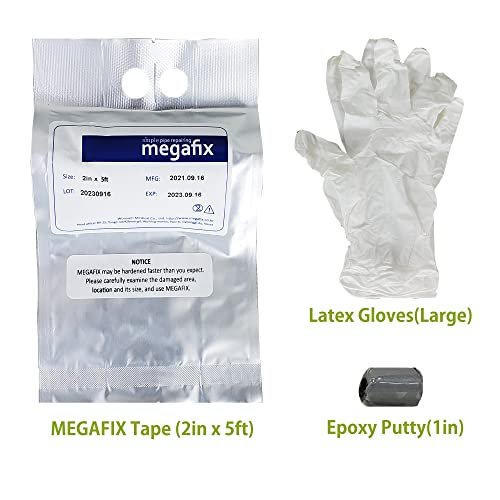 Pipe Repair KIT, Fiberglass Wrap, Water Leak, Plumbing, Underwater OK, Emergency, Self DIY, Permanent (Epoxy Type, 2in x 5ft)