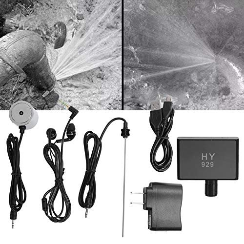 Pipe Water Leak Detector, Underground Water Leakage Detection Monitor Enhanced High Strength Water Leaking Detector Tester with Dual Probe and Headphone