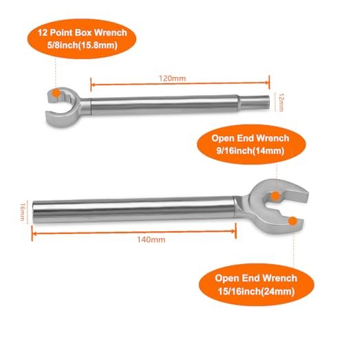 Plumber wrench, 2-in-1 Angle Stop Wrench for Angle Stops, Straight Stops, and Compression Couplings，Plumbing Tools for Faucet Nuts, and Spigots