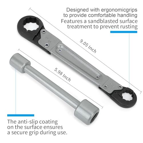 Plumbing Tools Angle Stop Wrench Kit – Adjustable Wrench Professional Plumber Tools for Installing New Compression Angle Stops and Removing Compression Rings-Silver Tool Kit