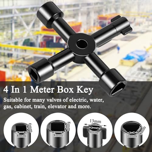 Ponpon Angle Stop Wrench Kit, Plumbing Tools, Angle-on Plumber Wrench for Quick And Hassle-Free Angle Stop And Supply Nut Installations(Red-A)