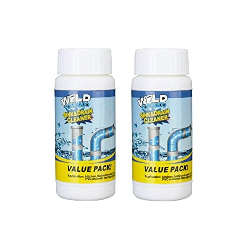 Powerful Sink and Drain Cleaner Portable Powder Cleaning Tool Chemical Powder Agent for Kitchen Toilet Pipe Dredging (2-Pack)