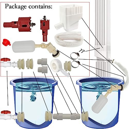 Prevent Overflow Rainwater Collection System,Downspout Diverter,Rain Water Catching System,Rain Barrel Spigot kit,Rain Barrel Diverter kit,Downspout Adapter,Roof Rain Diverter Connection Kit