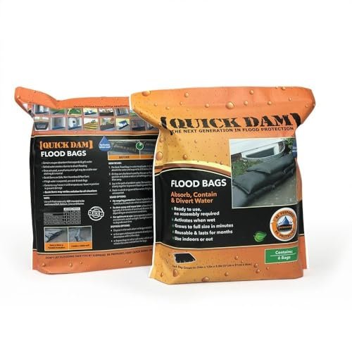 Quick Dam - QD1224-6 Water Activated Flood Bags 1ft x 2ft, 6-Pack