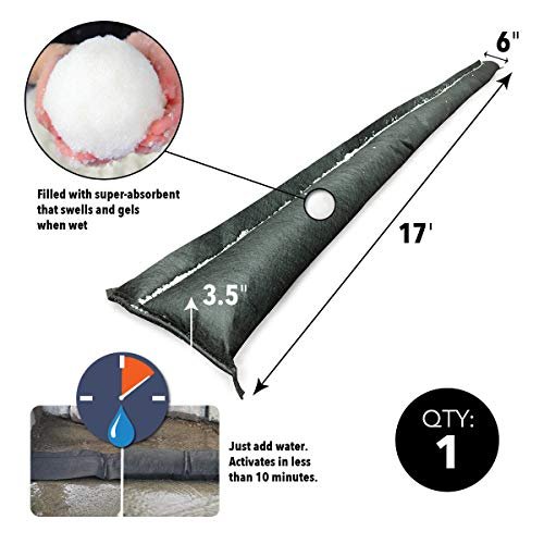 Quick Dam QD617-1 Flood Barriers, 1 Pack, Black