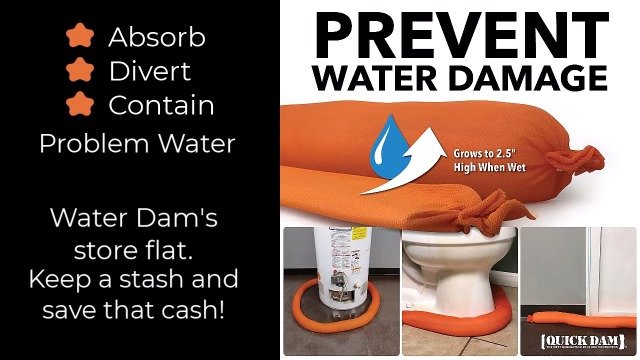 Quick Dam WUB24-5 Indoor Water Dams, Orange, 5