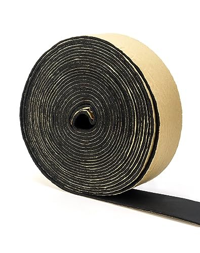QWORK Pipe Wrap Insulation, 4 Pack Waterproof Foam Insulation Tape Adhesive for Hot or Cold Pipes, 2" x 1/8" x 30'