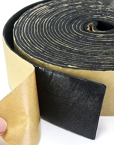 QWORK Pipe Wrap Insulation, 4 Pack Waterproof Foam Insulation Tape Adhesive for Hot or Cold Pipes, 2" x 1/8" x 30'