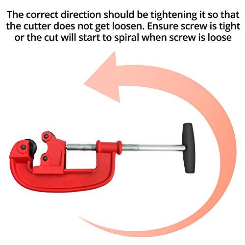 QWORK Professional Pipe Cutter Tool for 1-3" Pipes - Ideal for Plumbing, Automotive, and Construction Projects