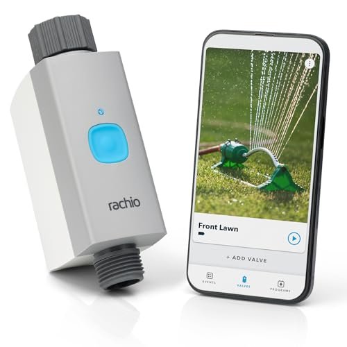 Rachio Smart Hose Timer (1 Valve Only) – App-Controlled Outdoor Faucet Timer, Quick Install & Scheduling, Expandable System - Requires WiFi Hub