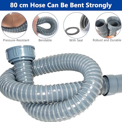 Rain Barrel Diverter Kit, Rainwater Collection System with Adjustable Valve and Hose, Rain Water Diverter for Downspout, Downspout Diverter Fits for Standard Downspouts