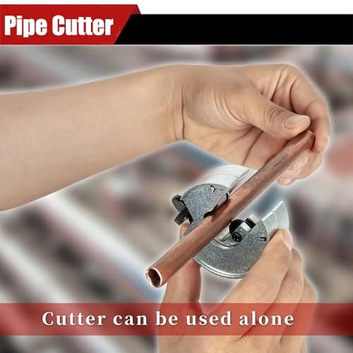 Ratcheting Tubing Cutter, 2025 New Upgrades Copper Pipe Cutter, Tubing Cutter 1/4" To 7/8", 2 in 1 Close Quarters Tube Compact Cutter, Ratcheting Pvc Cutter, Pipe Cutters Plumbing (Black)