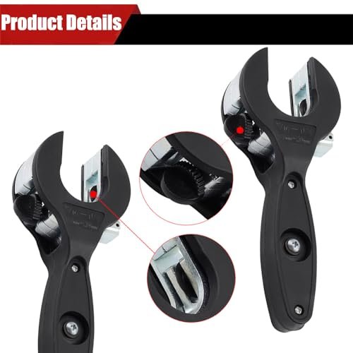 Ratcheting Tubing Cutter, 2025 New Upgrades Copper Pipe Cutter, Tubing Cutter 1/4" To 7/8", 2 in 1 Close Quarters Tube Compact Cutter, Ratcheting Pvc Cutter, Pipe Cutters Plumbing (Black)