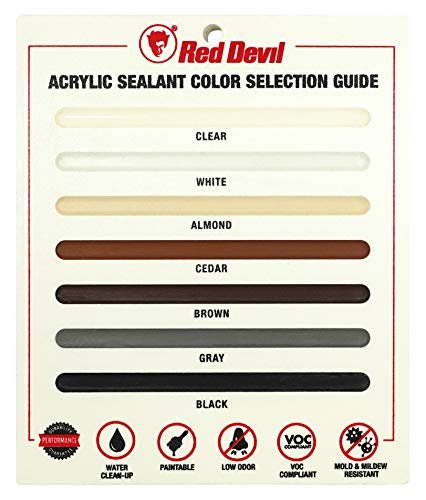 Red Devil 0705 Lifetime Ultra Premium Elastomeric Acrylic Latex Sealant, 5.5 oz., Clear, 1 Pack