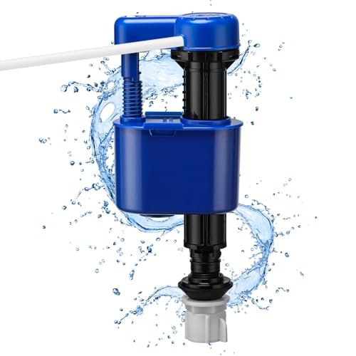 Replacement Fill Valve Assembly for Toilet Tanks, Jamini Flushing Valve Part for Toilet Tanks Repair Parts, with Connector & Refill Pipe, Fixes Slow Filling, Leaks & Noisy Tanks