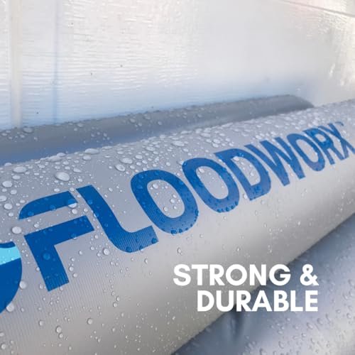 Reusable Flood Barrier & Water Diverter | No Sand Bags, Reusable Flood Protection | Protects Home, Garage, Driveway & Doorway | Flood Prevention Tool | Fast Setup - 4ft x 6in