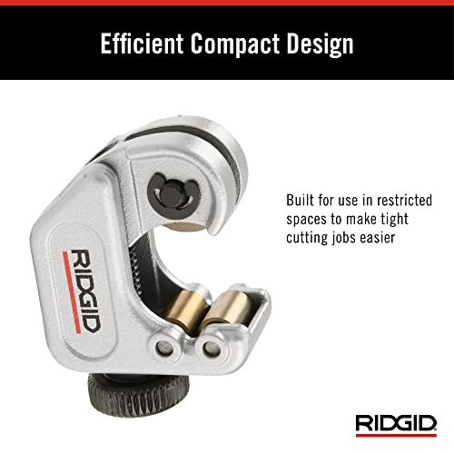RIDGID 32975 Model 103 Close Quarters Tubing Cutter, 1/8-inch to 5/8-inch Tube Cutter , Silver , Small