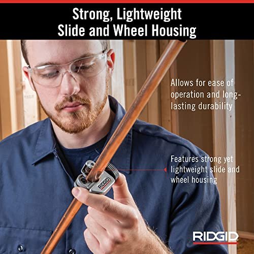 RIDGID 32975 Model 103 Close Quarters Tubing Cutter, 1/8-inch to 5/8-inch Tube Cutter , Silver , Small