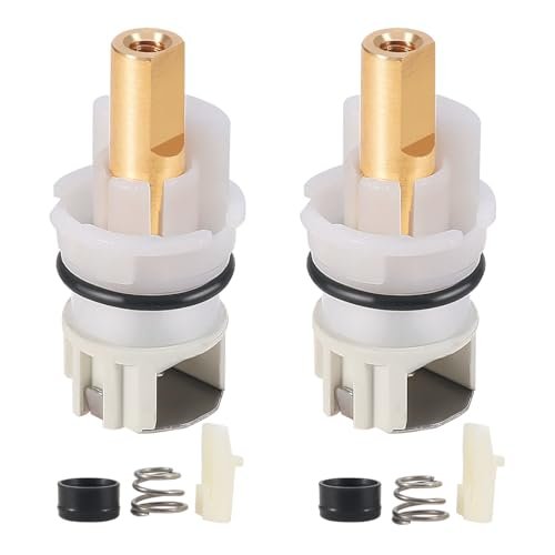 RP25513 Faucet Stem Assembly Compatible with Delta Two Handle Faucet Repair Kit with RP4993 Rubber Seat and Spring, Replacement Stems Cartridges for Delta Bathtub Shower Sink Bathroom Faucet, 2-PACK