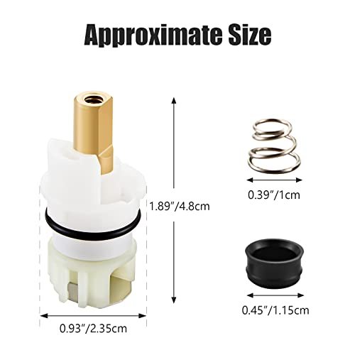 RP25513 faucet stem assembly Replacement Kit for two handle faucet repair kit with RP24096 Cartridge RP4993 Seats Springs RP24097 1/4 Turn stop, 2 Pack