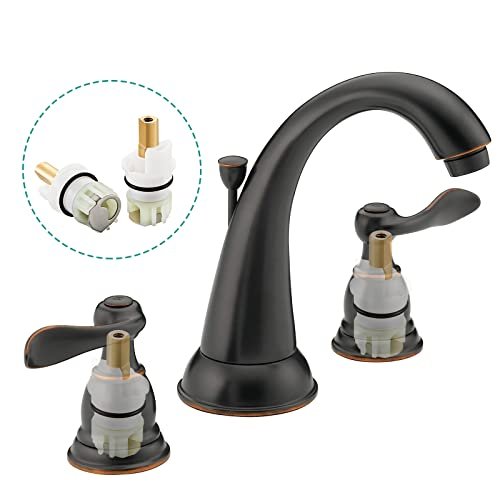 RP25513 faucet stem assembly Replacement Kit for two handle faucet repair kit with RP24096 Cartridge RP4993 Seats Springs RP24097 1/4 Turn stop, 2 Pack