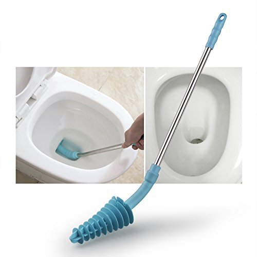 Samshow Toilet Plunger Toilet Dredge Designed for Siphon-Type, Power Cleaned Toilet Pipe, Patented, Stainless steel Handle with Wall Hook