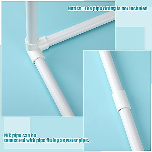 Sasylvia 20 Pcs White PVC Pipe DIY Projects Sch40 Furniture Grade for Home, Greenhouse, Garden, Farm, Workshop (1 Inch,4 Ft)