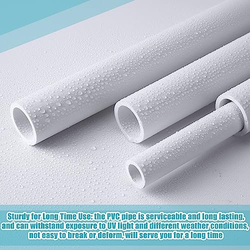 Sasylvia 20 Pcs White PVC Pipe DIY Projects Sch40 Furniture Grade for Home, Greenhouse, Garden, Farm, Workshop (1 Inch,4 Ft)