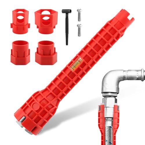 Saycker 14 in 1 Kitchen Faucet Sink Basin Wrench, Multi-functional Sink Wrench Faucet Installation Tools Basin Wrench Pipe Installer for Bathrooms,Toilets,Sinks Kitchen Plumbing