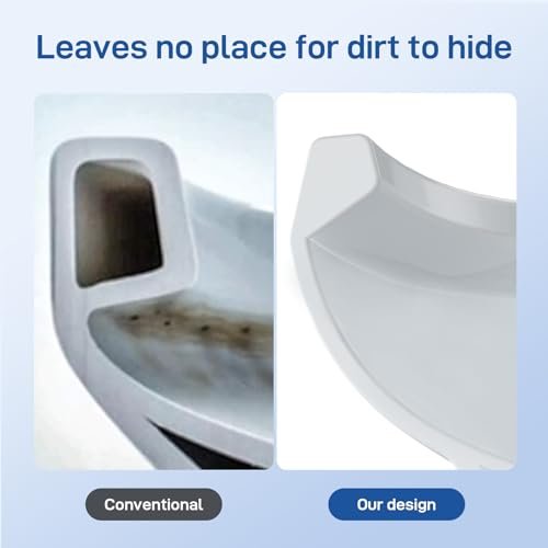 Senfot Two Piece Toilet Elongated ADA 17.5" Height, Side Press Flush Split Toilet with Under-Locking Lid, Toilets for Bathrooms Comfort, Powerful Flushing American Standard Toilet, White